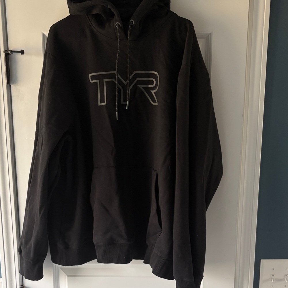 TYR Charcoal Hoodie with Logo